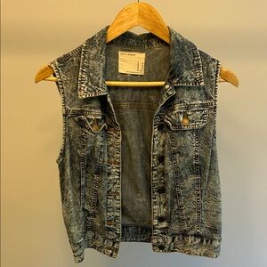 Life in Progress Blue Denim Vest